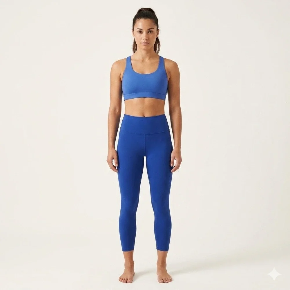 Vuori All The Feels Leggings Indigo Bright Iris Blue High Rise 7/8 VW4018 XXL